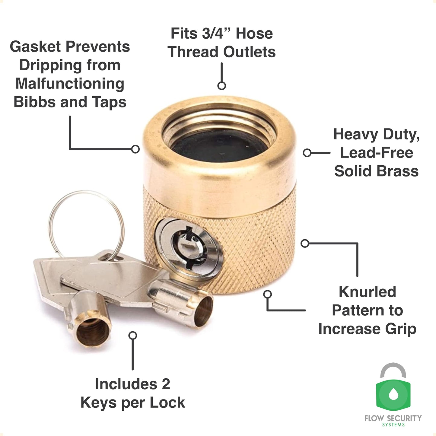 The FaucetLock - Heavy Duty Brass Construction